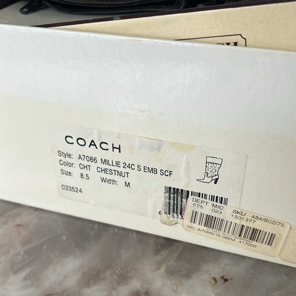 Coach Leather Tall Boots - Picture 5 of 7